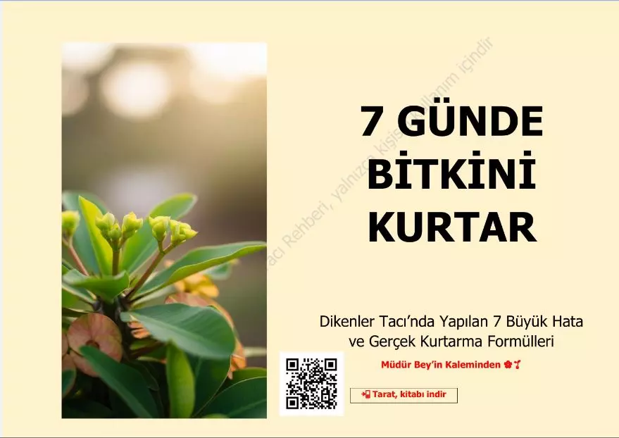 Dikenler Tacı Dijital Rehber – 7 Günde Bitkini Kurtar kapak görseli
